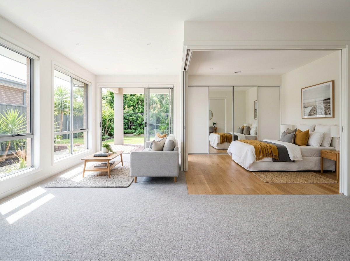 Bedrooms and living room clean